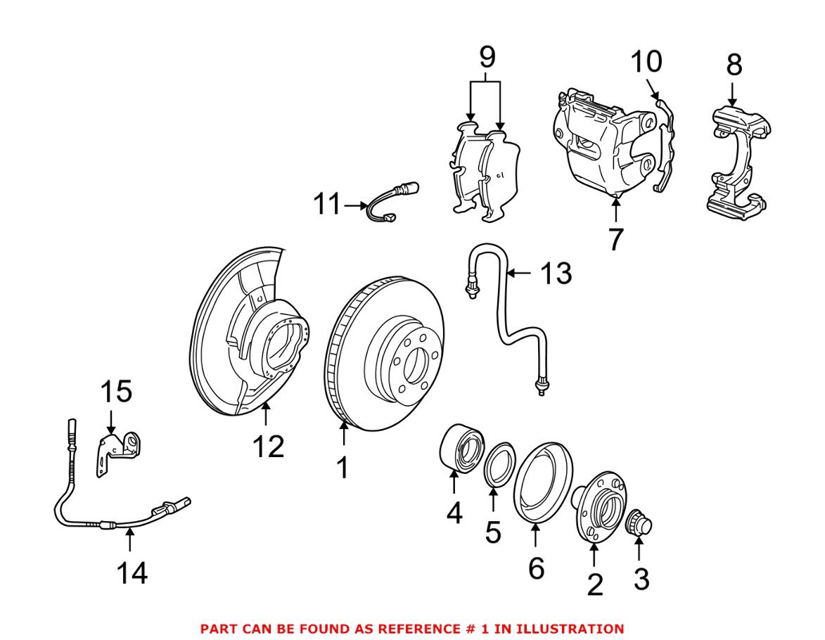 BMW Brake Disc - Rotor Front (356mm)